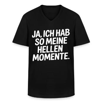 Klugscheißer - Männer-T-Shirt mit V-Ausschnitt - Schwarz - Vorne - AI Model Male 178 dark (178cm)