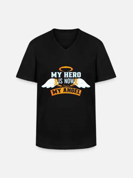 Leukemia Awareness Month Leukemia Survivor - Men's V-Neck T-Shirt - black