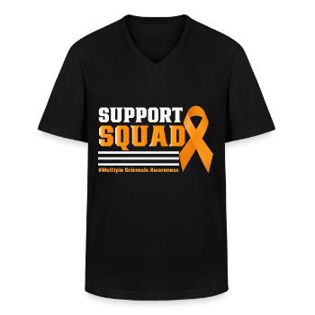 Multiple Sklerose Awareness Day Multiple Sklerose - Männer-T-Shirt mit V-Ausschnitt - Schwarz - Vorne - AI Model Male 178 dark (178cm)