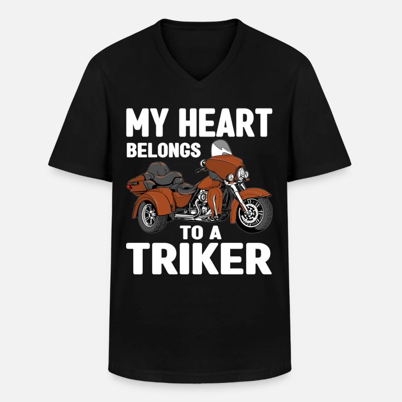 Triker - Männer-T-Shirt mit V-Ausschnitt - Schwarz