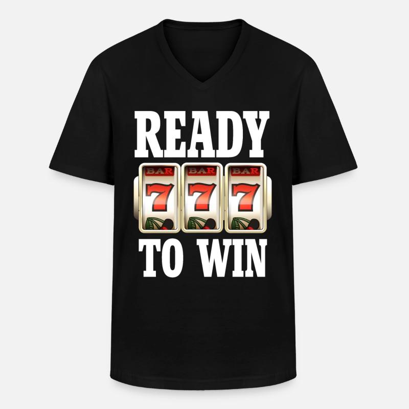 Slot machine - Männer-T-Shirt mit V-Ausschnitt - Schwarz