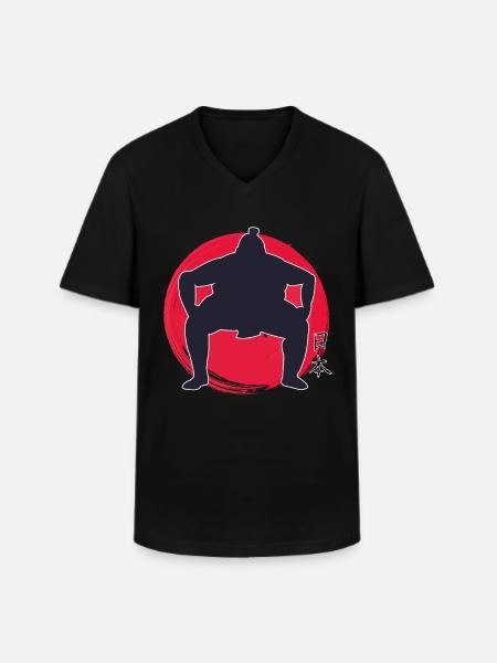 Sumo Japan - Men's V-Neck T-Shirt - black