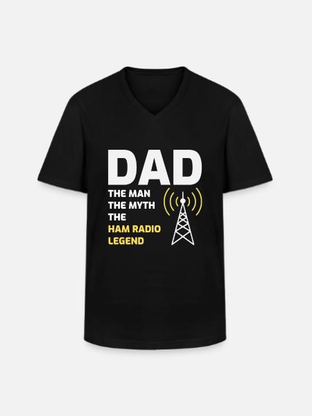 Amateurfunk-Geschenk - Männer-T-Shirt mit V-Ausschnitt - Schwarz