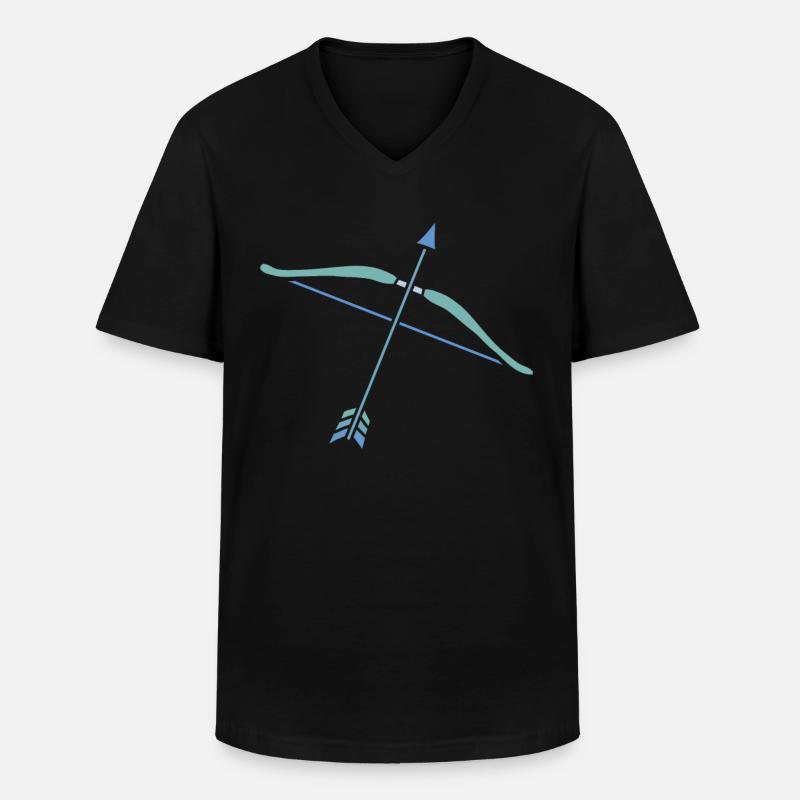 Sternzeichen Schütze - Männer-T-Shirt mit V-Ausschnitt - Schwarz