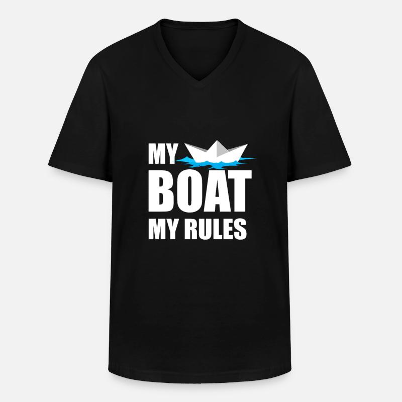 Boot lustiges Boot Zitat Geschenk - Männer-T-Shirt mit V-Ausschnitt - Schwarz
