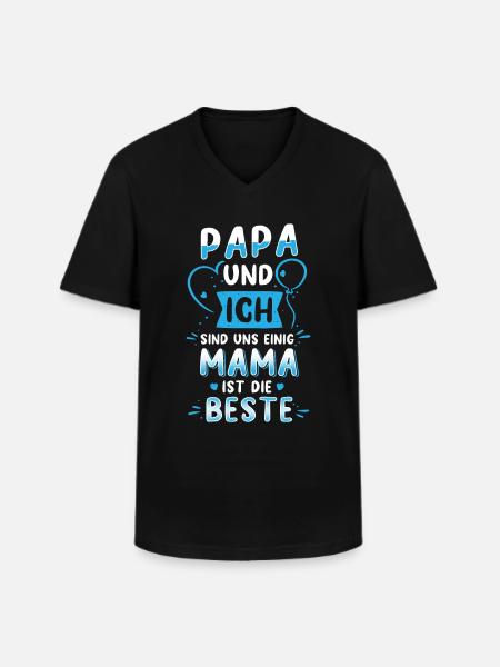 Beste Mama - Männer-T-Shirt mit V-Ausschnitt - Schwarz