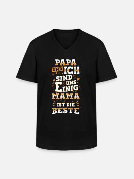 Beste Mama - Männer-T-Shirt mit V-Ausschnitt - Schwarz