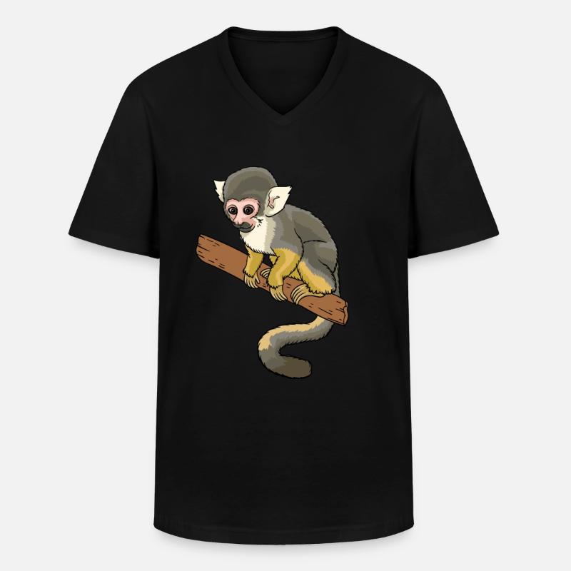 Squirrel monkey squirrel monkey primate - Men's V-Neck T-Shirt - black