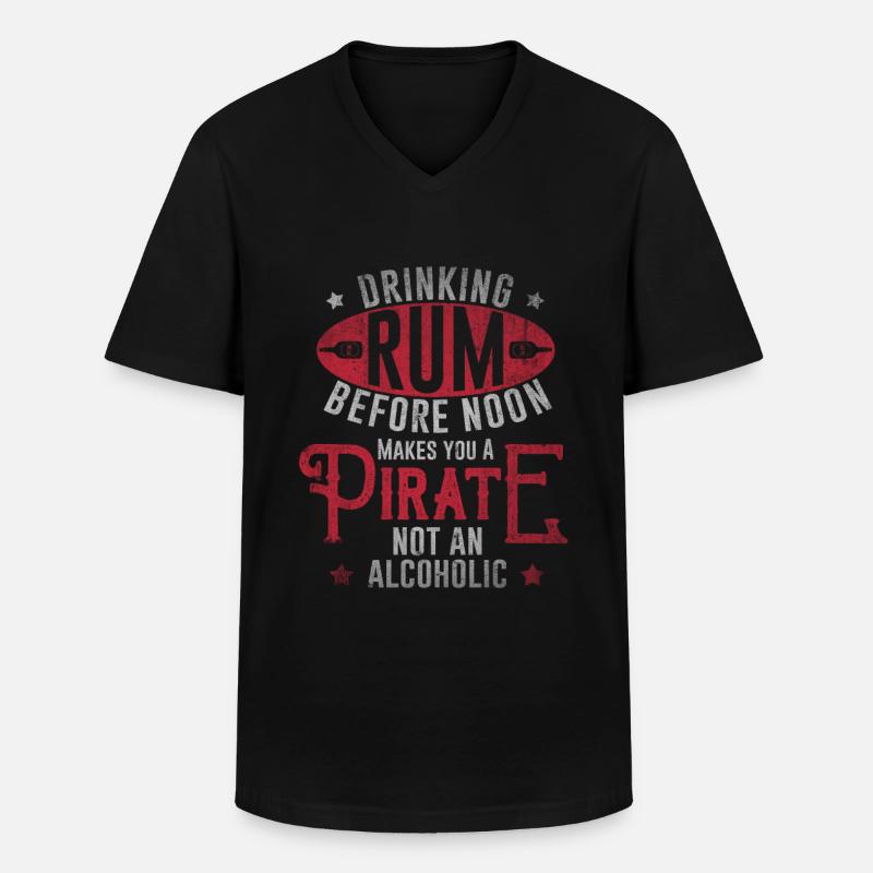 Marin de drapeau pirate - T-shirt col V Homme - noir