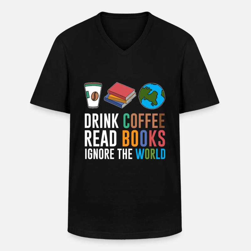 Buch - Männer-T-Shirt mit V-Ausschnitt - Schwarz