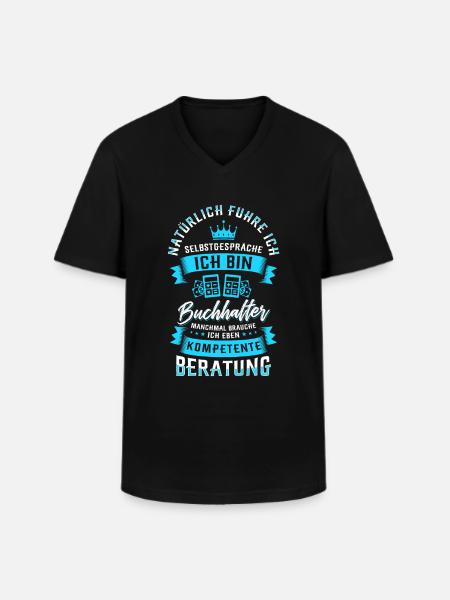 Buchhalterin Spruch - Männer-T-Shirt mit V-Ausschnitt - Schwarz
