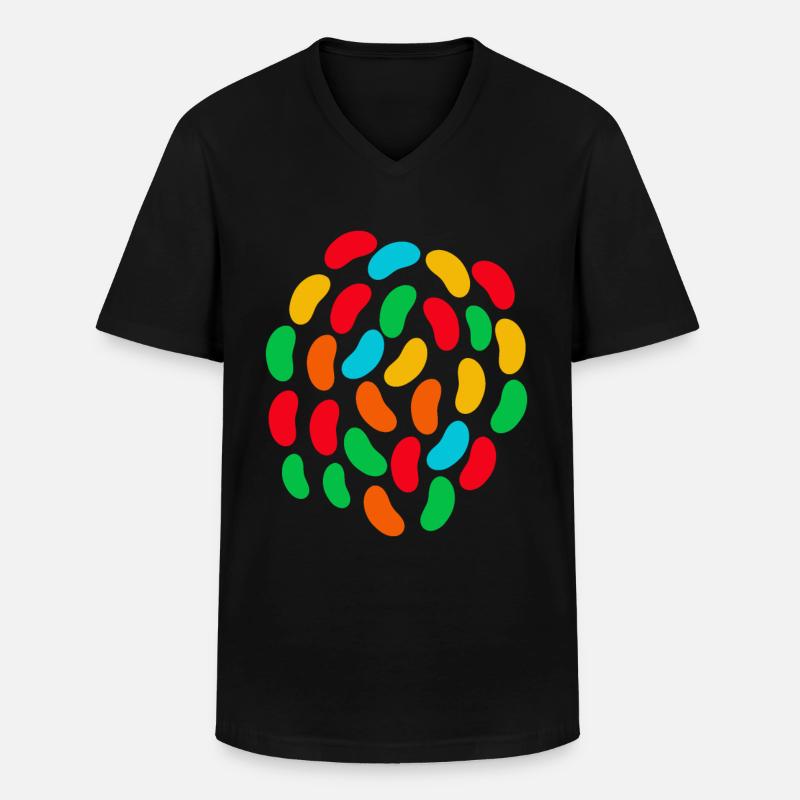 Jelly bean garçon Candy Lover - T-shirt col V Homme - noir