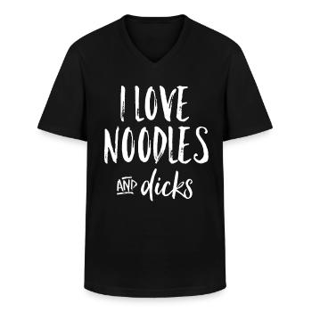 Versauter Spruch - Männer-T-Shirt mit V-Ausschnitt - Schwarz - Vorne - AI Model Male 178 dark (178cm)