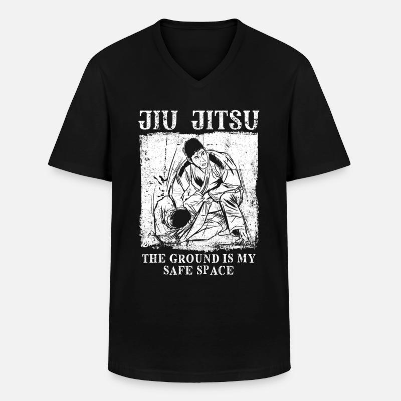 Jiu Jitsu Spruch - Männer-T-Shirt mit V-Ausschnitt - Schwarz