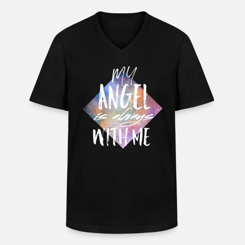 Engel - Männer-T-Shirt mit V-Ausschnitt - Schwarz