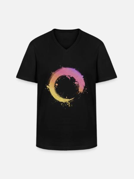 Zen Circle - Men's V-Neck T-Shirt - black