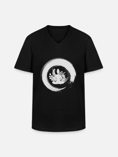 Zen Circle Buddhism - Men's V-Neck T-Shirt - black