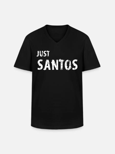 Santos - T-shirt col V Homme - noir