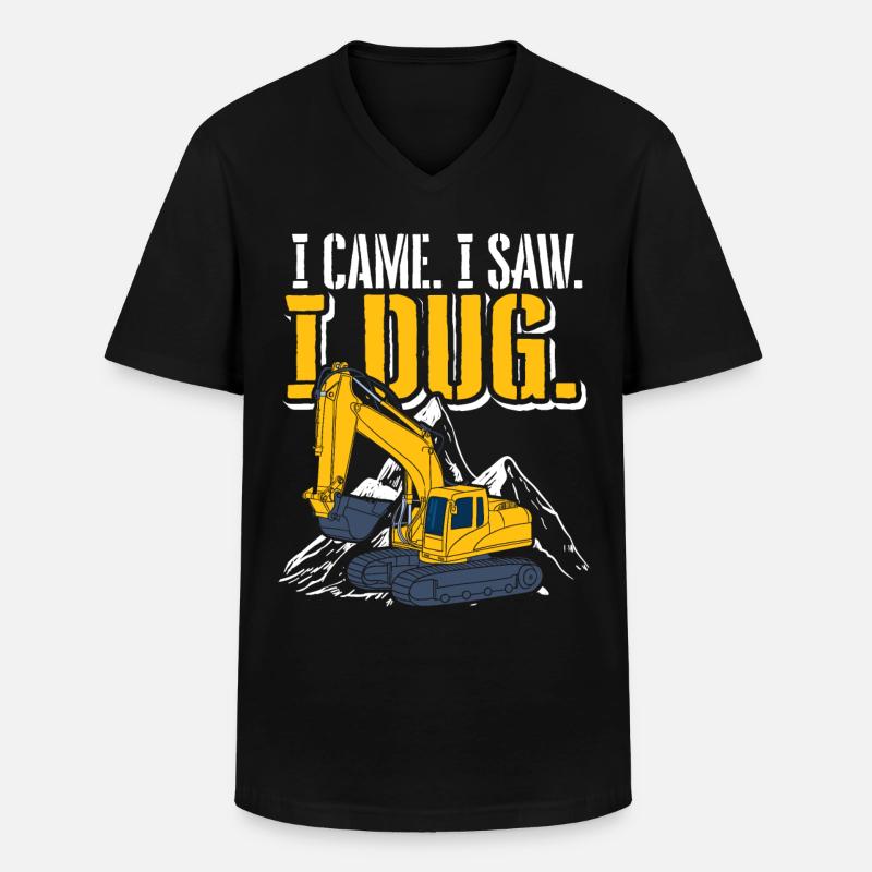 Bagger - Männer-T-Shirt mit V-Ausschnitt - Schwarz