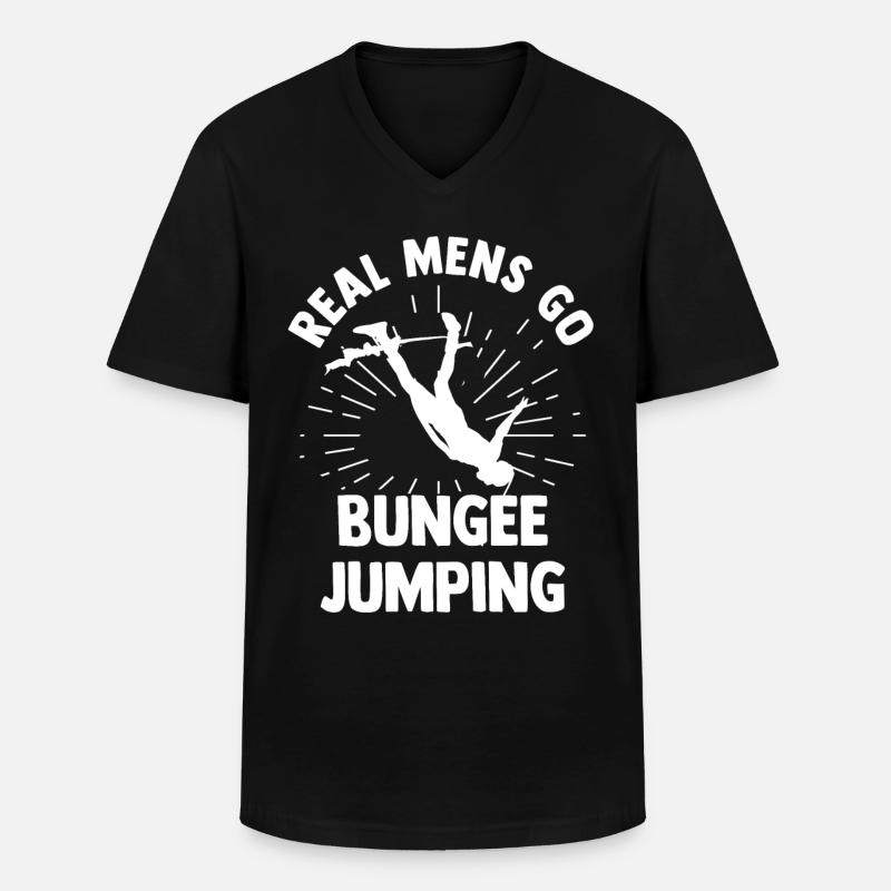 Bungee jumping - Männer-T-Shirt mit V-Ausschnitt - Schwarz