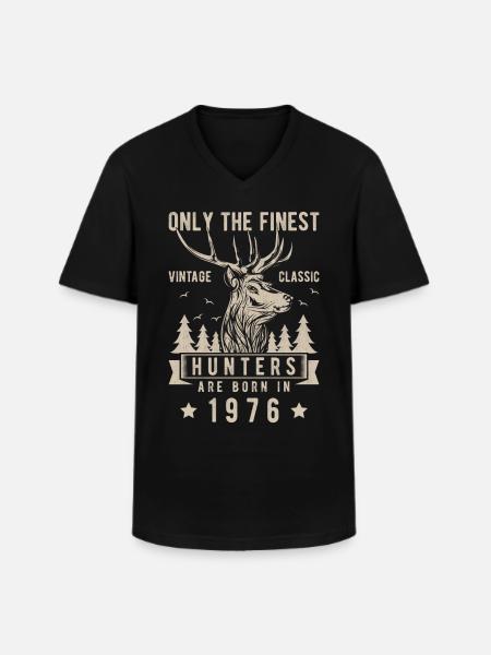 Hunter gift 1976 - Men's V-Neck T-Shirt - black