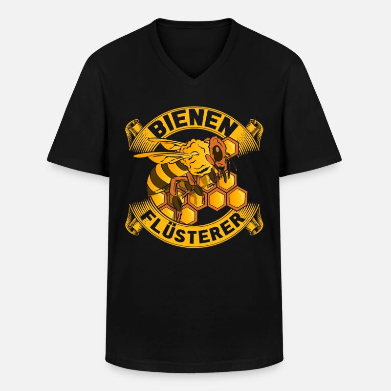 Imker - Männer-T-Shirt mit V-Ausschnitt - Schwarz