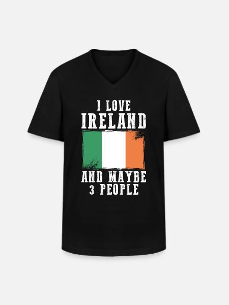 Irland flag Irske irske morsomme ordtak - Klassisk T-skjorte med V-hals for menn - svart
