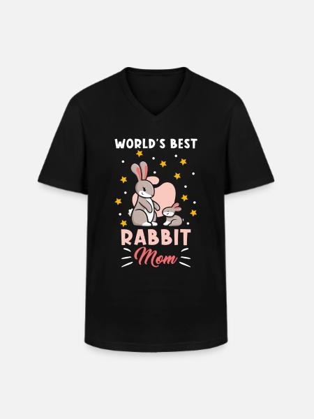Bunnies Mom - Men's V-Neck T-Shirt - black