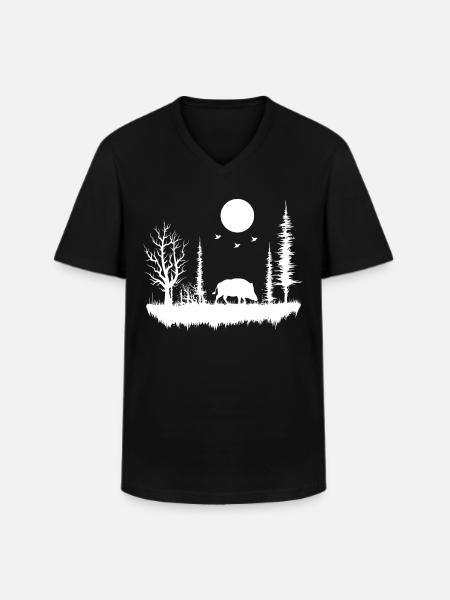 Forest Nature Wilderness - Men's V-Neck T-Shirt - black