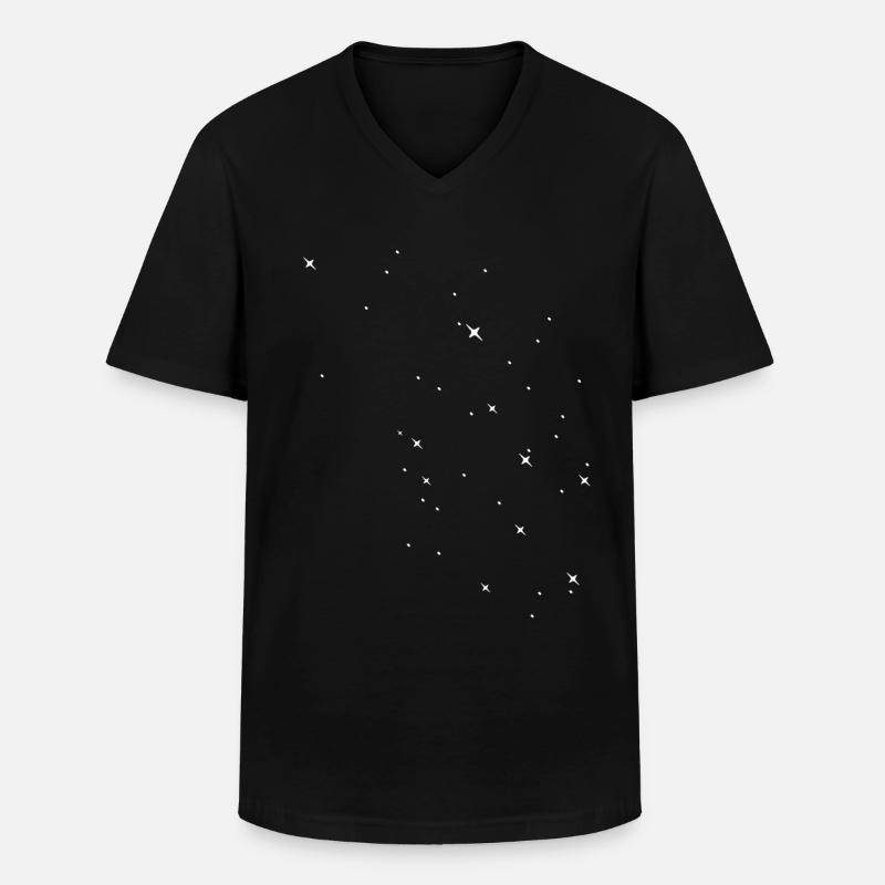 Sterne - Männer-T-Shirt mit V-Ausschnitt - Schwarz