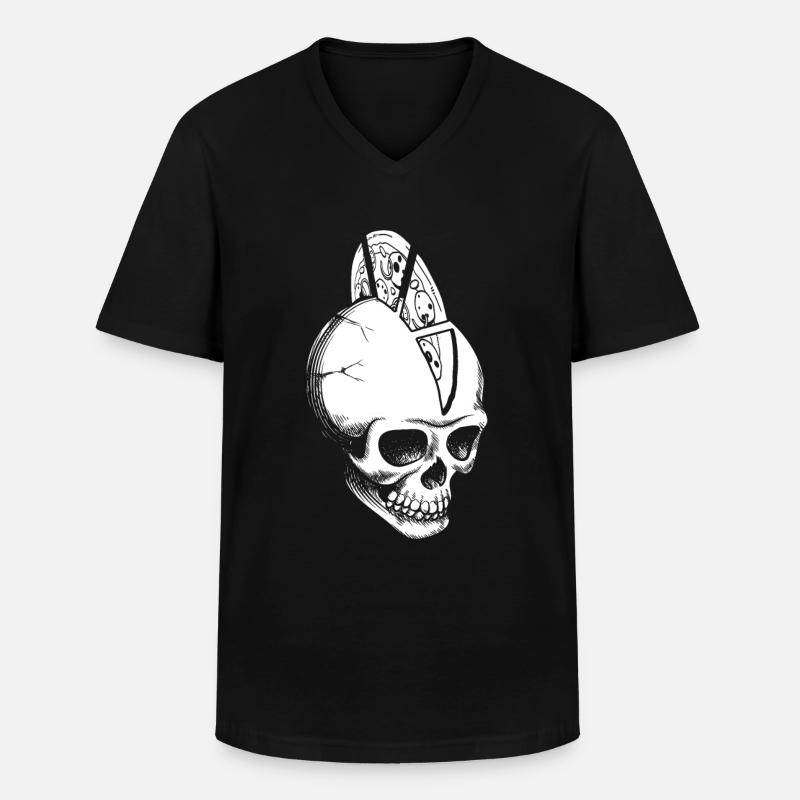 PIzza - Männer-T-Shirt mit V-Ausschnitt - Schwarz