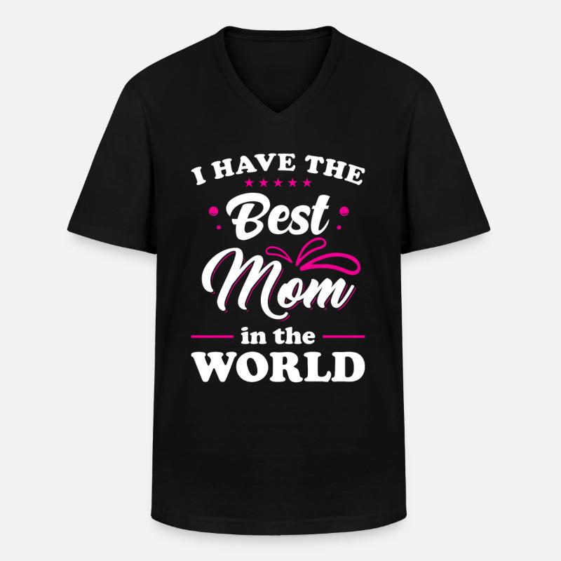 Weltbeste Mama beste Mutter - Männer-T-Shirt mit V-Ausschnitt - Schwarz