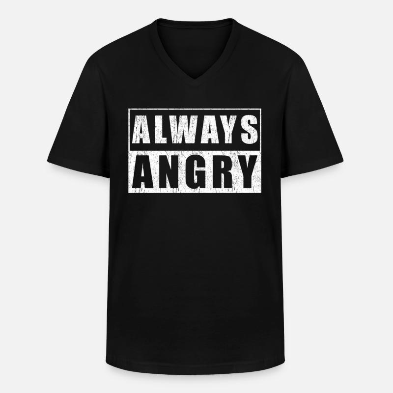 Anger angry getting angry - Men's V-Neck T-Shirt - black