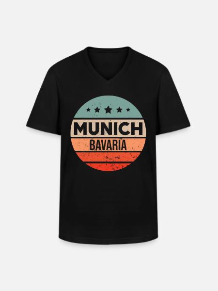 Munich - Men's V-Neck T-Shirt - black