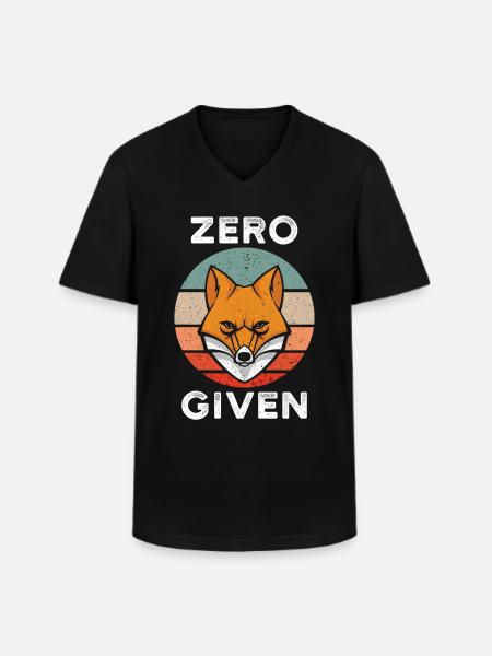 Zero Fox Given - T-shirt col V Homme - noir