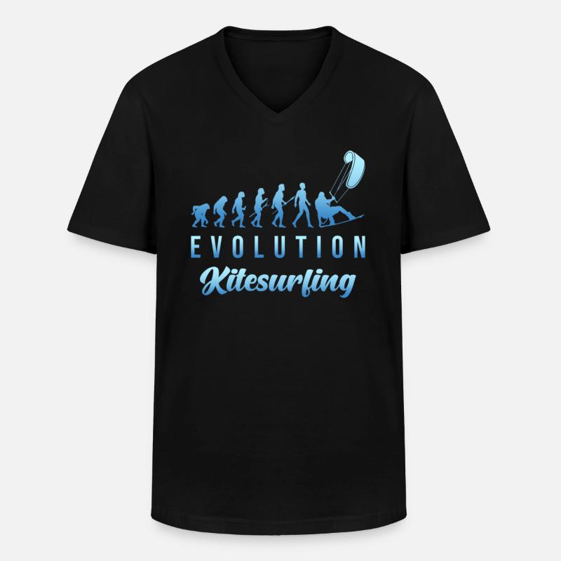 Kitesurf Evolution - T-shirt col V Homme - noir