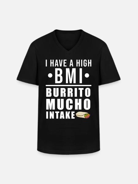 burrito - Men's V-Neck T-Shirt - black