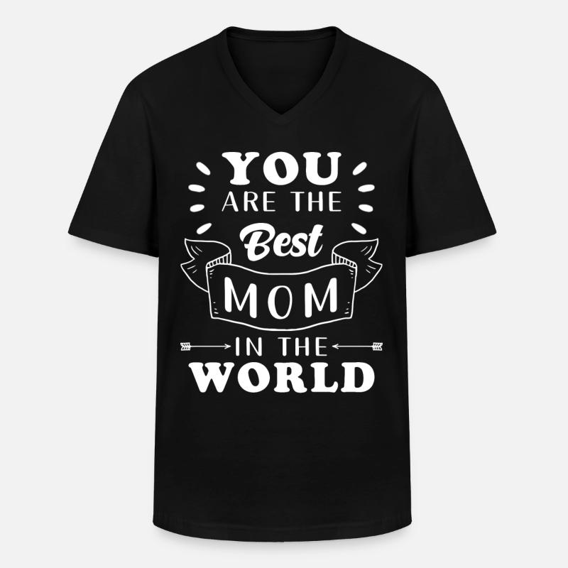 Weltbeste Mama - Männer-T-Shirt mit V-Ausschnitt - Schwarz