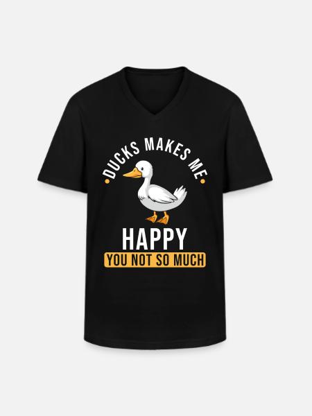 Ducks saying funny - Men's V-Neck T-Shirt - black