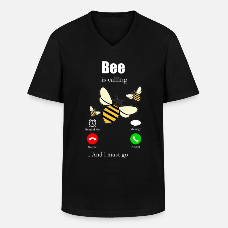 Imker - Männer-T-Shirt mit V-Ausschnitt - Schwarz