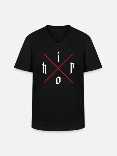 Hip Hop - Men's V-Neck T-Shirt - black