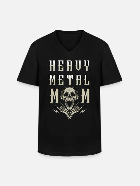 Heavy Metal Mama - Men's V-Neck T-Shirt - black