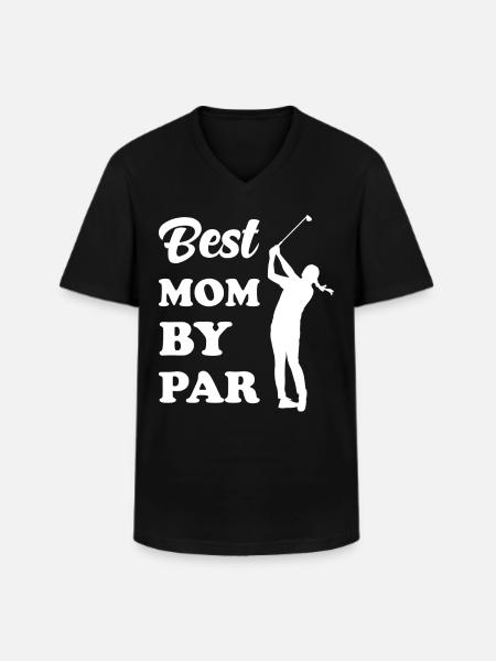 Best Mom by Par - Men's V-Neck T-Shirt - black