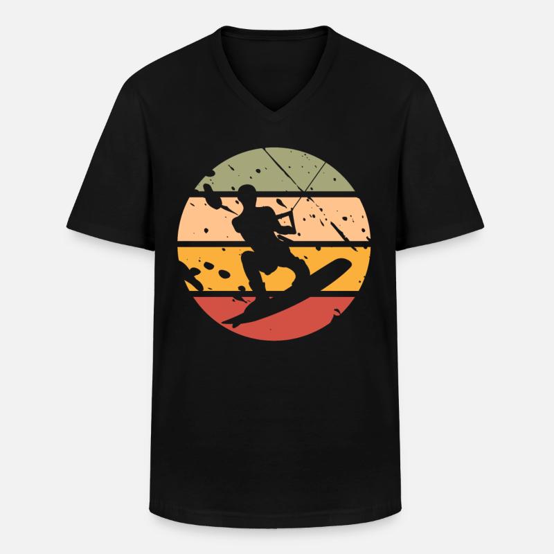 Wakeboard Wakeboarder - Männer-T-Shirt mit V-Ausschnitt - Schwarz