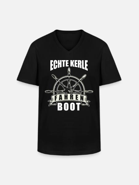 Boot Fahren - Männer-T-Shirt mit V-Ausschnitt - Schwarz
