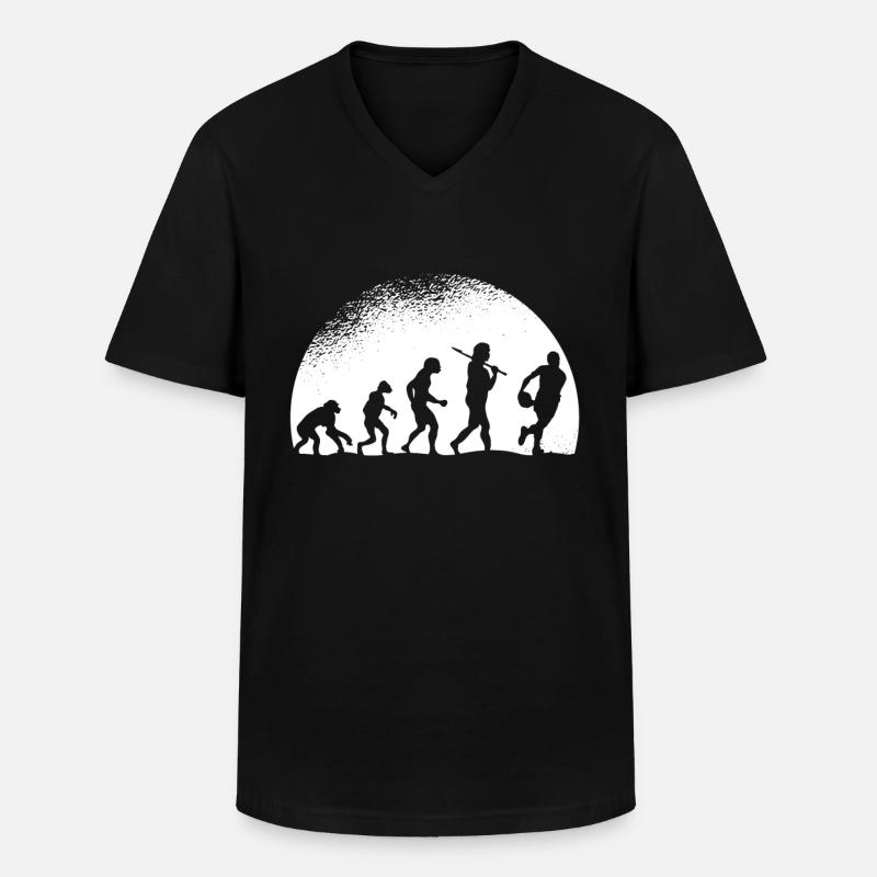 Evolution Rugby - T-shirt col V Homme - noir