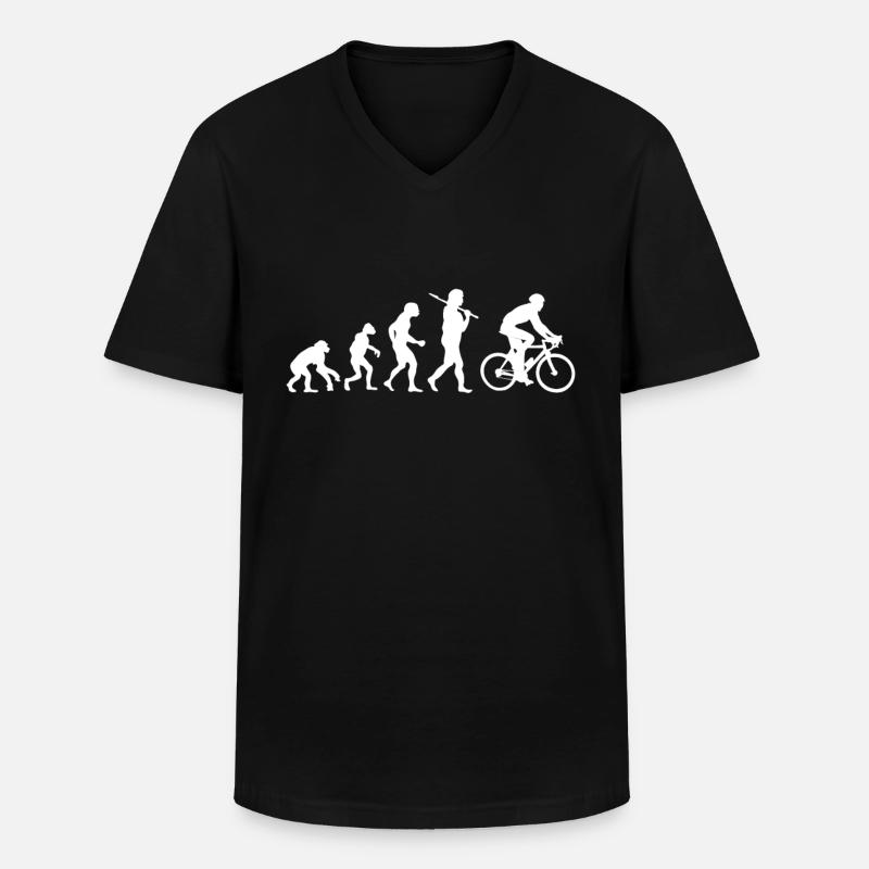 Evolution Vélo - T-shirt col V Homme - noir