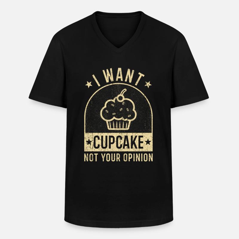 Cupcake baking gift funny - Men's V-Neck T-Shirt - black