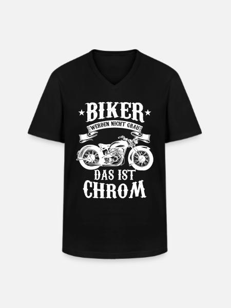 Motorrad - Männer-T-Shirt mit V-Ausschnitt - Schwarz