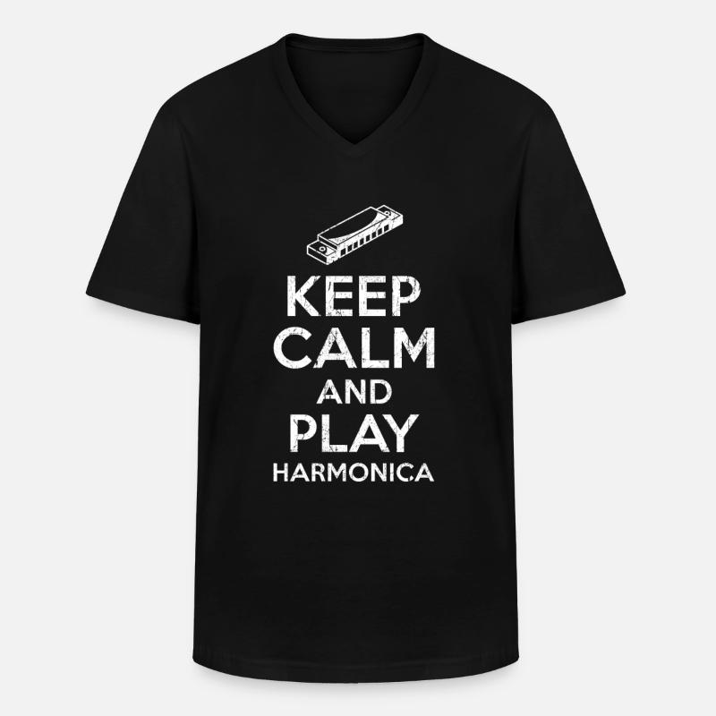 Blues Geschenk - Männer-T-Shirt mit V-Ausschnitt - Schwarz
